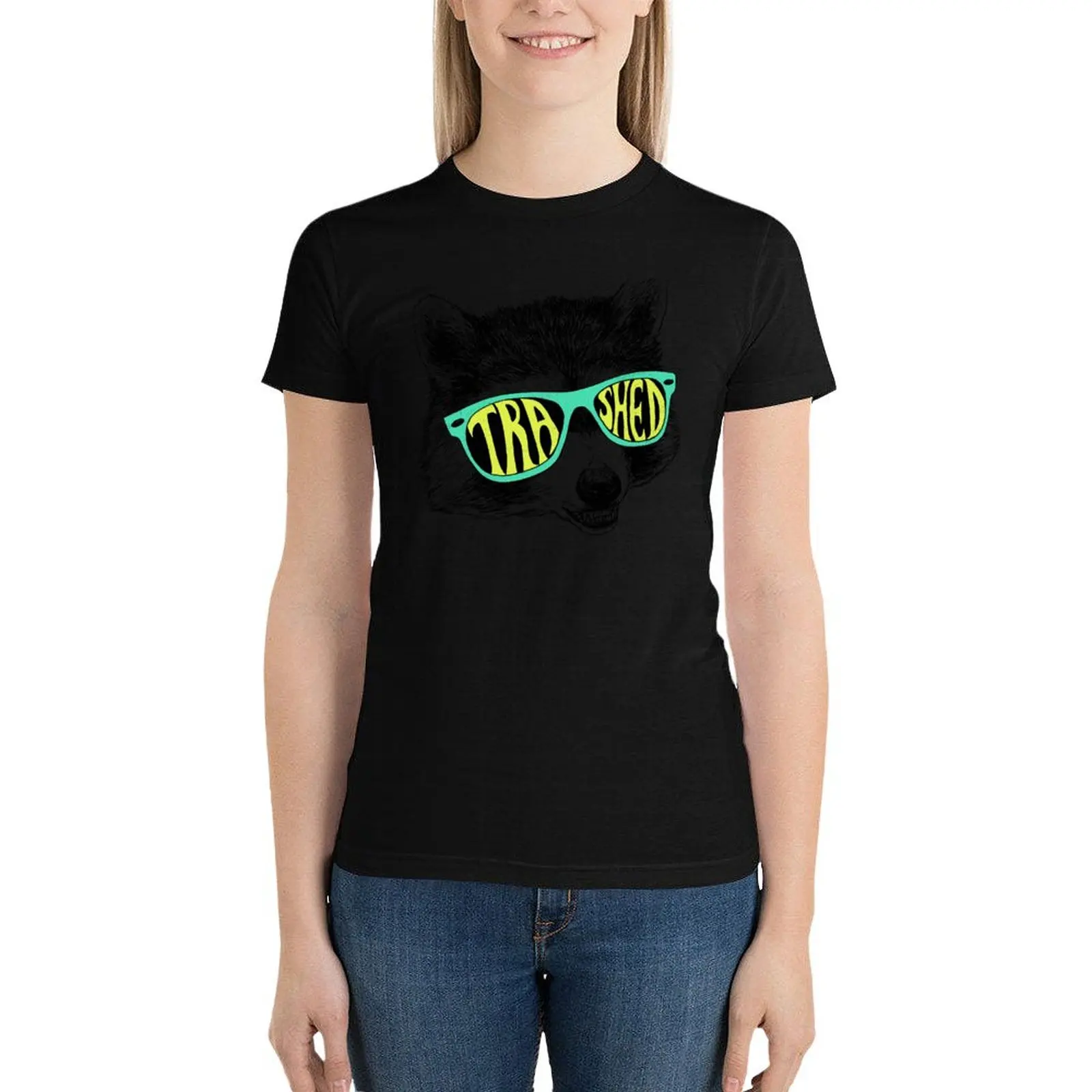 

Trashed T-Shirt oversized hippie clothes rock and roll t shirts for Women