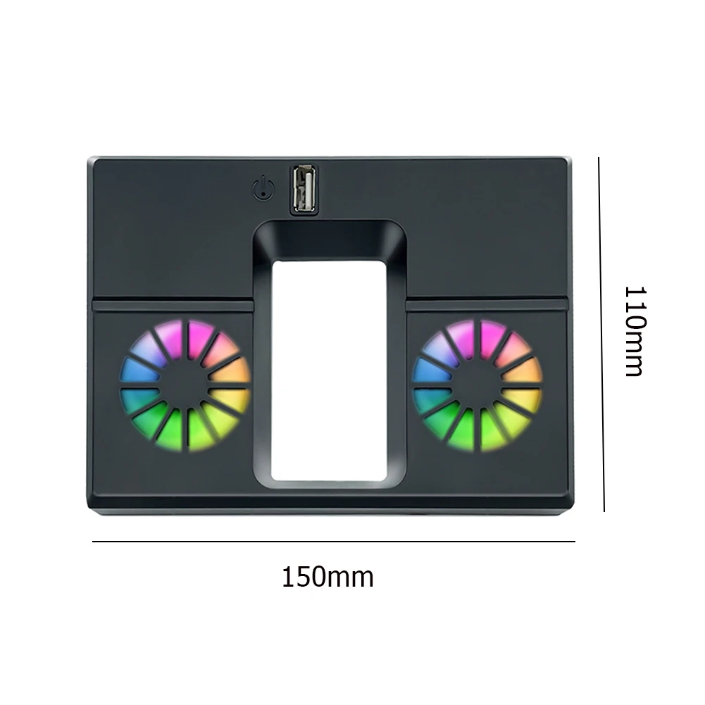 Heat Dissipation Fan Vertical Cooling Fan with Dual Fans and USB Port Host Side Radiator RGB Colorful for Xbox Series X Console