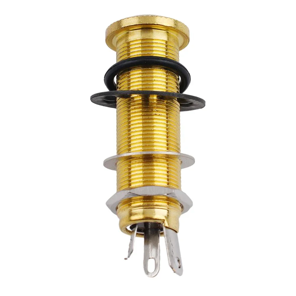 

Electric Guitar Bass Parts 1pc 6.35mm Stereo Output Input 1/4 Inch Socket Plug Socket Musical Tool For Electric Guitar Tool
