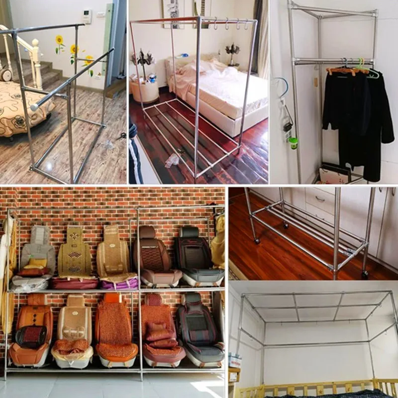 25mm Thickness 3mm Kirsite Tube Clothes Hanger Pipe Connector Rack Joint Display Frame Fastener Round  Matching