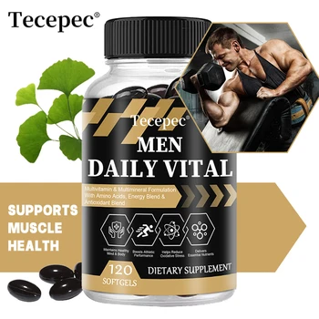 Men's Daily Fitness Advanced Formula with Vitamins, Minerals, Energy Support & Antioxidant Blend, 120 Capsules