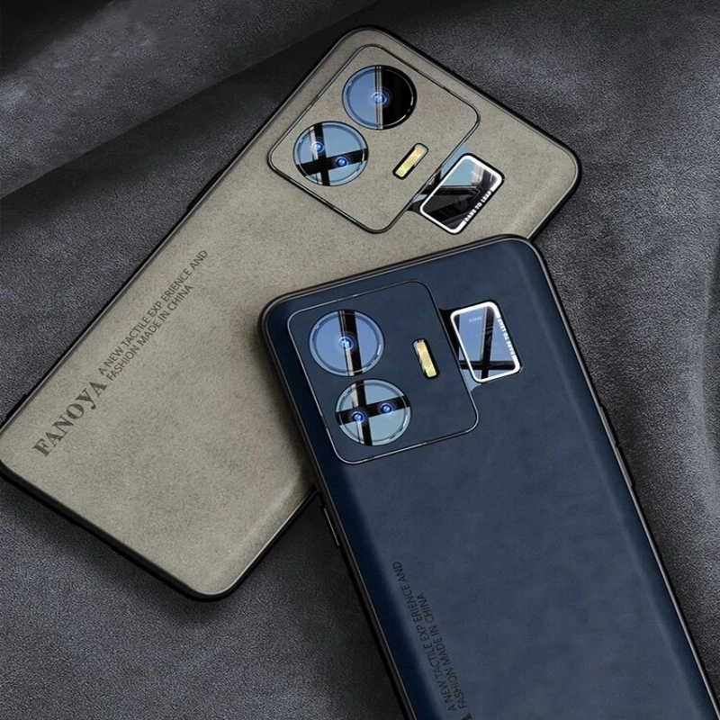 Luxury Leather Shockproof Bumper Phone Case with Camera Protection