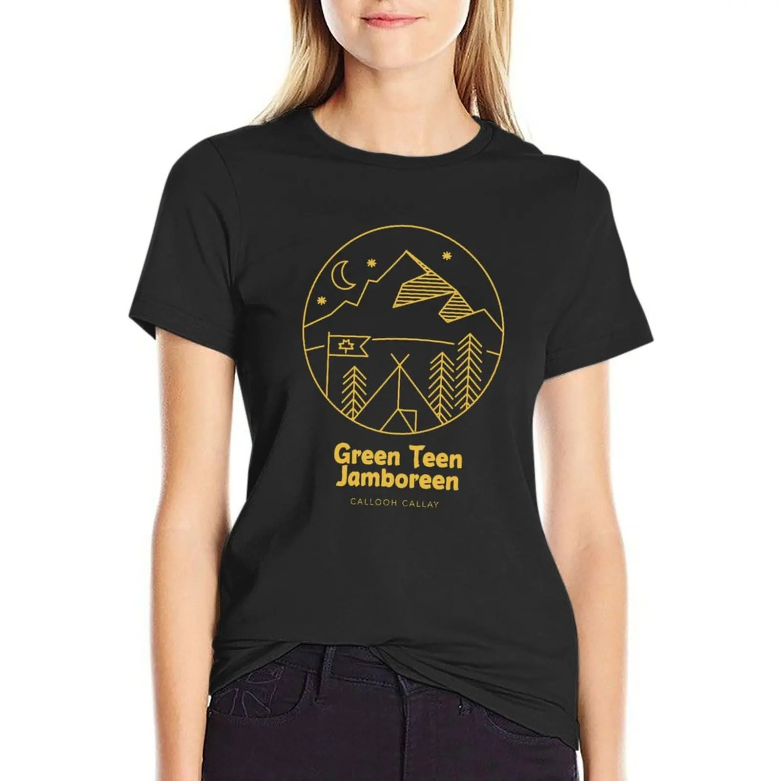 

Green Teen Jamboreen T-Shirt Aesthetic clothing vintage clothes summer top t shirts for Women