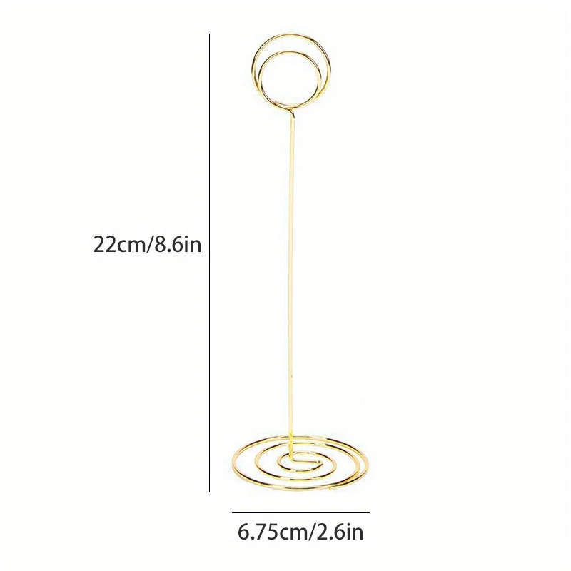 2 pieces, 8.66 inches/22 centimeters high table number clip-position card holder table number holder wedding party photo holde