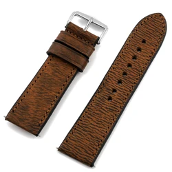 Handmade Vintage Multi - Color Watch Strap - 24mm Premium Leather Band - 24mm (Brown)