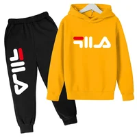 Kids Autumn Spring Pants 2pcs Suits Children Daily Outfits Clothes Sets+Trend Casual Tracksuits 3-14 Years Boys and Girls Hoodie