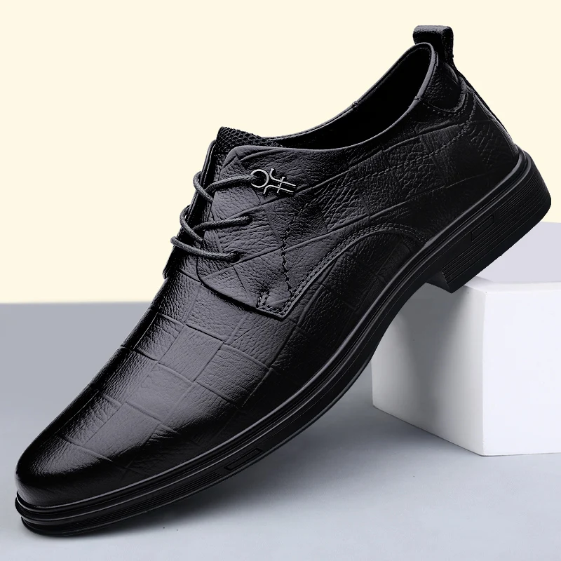 

New Arrival Male Leisure Walk Footwear Elegantes Office Adulto Shoes Mens Italian Abiye Casual Genuine Leather Oxford Shoes