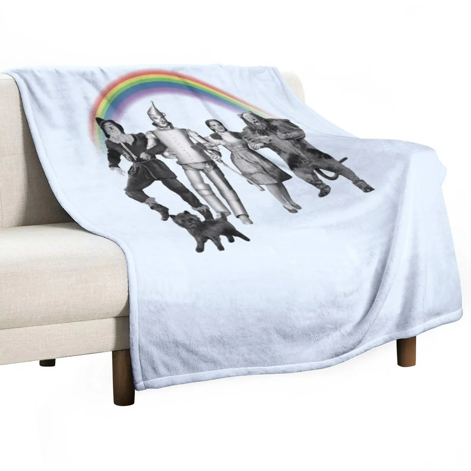 

Rainbow Vintage Poster Fantasy Dorothy Gale Throw Blanket wednesday Blankets For Baby