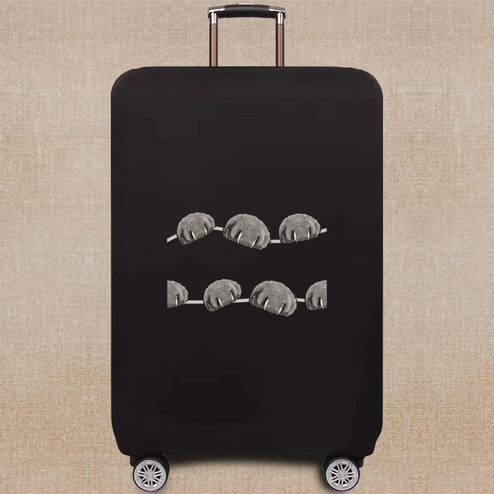 Travel Accessories Luggage Case Suitcase Dust Protective Cover 18-28 Inch Footprints Pattern Series Trolley Case Elastic Cover
