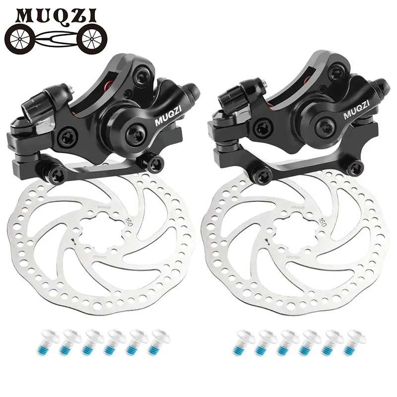 

MUQZI Disc Brake Kit Bike Disc Brake Caliper Bicycle 22.2mm Brake Lever MTB Road Bike Cable 140mm 160mm Brake Rotor