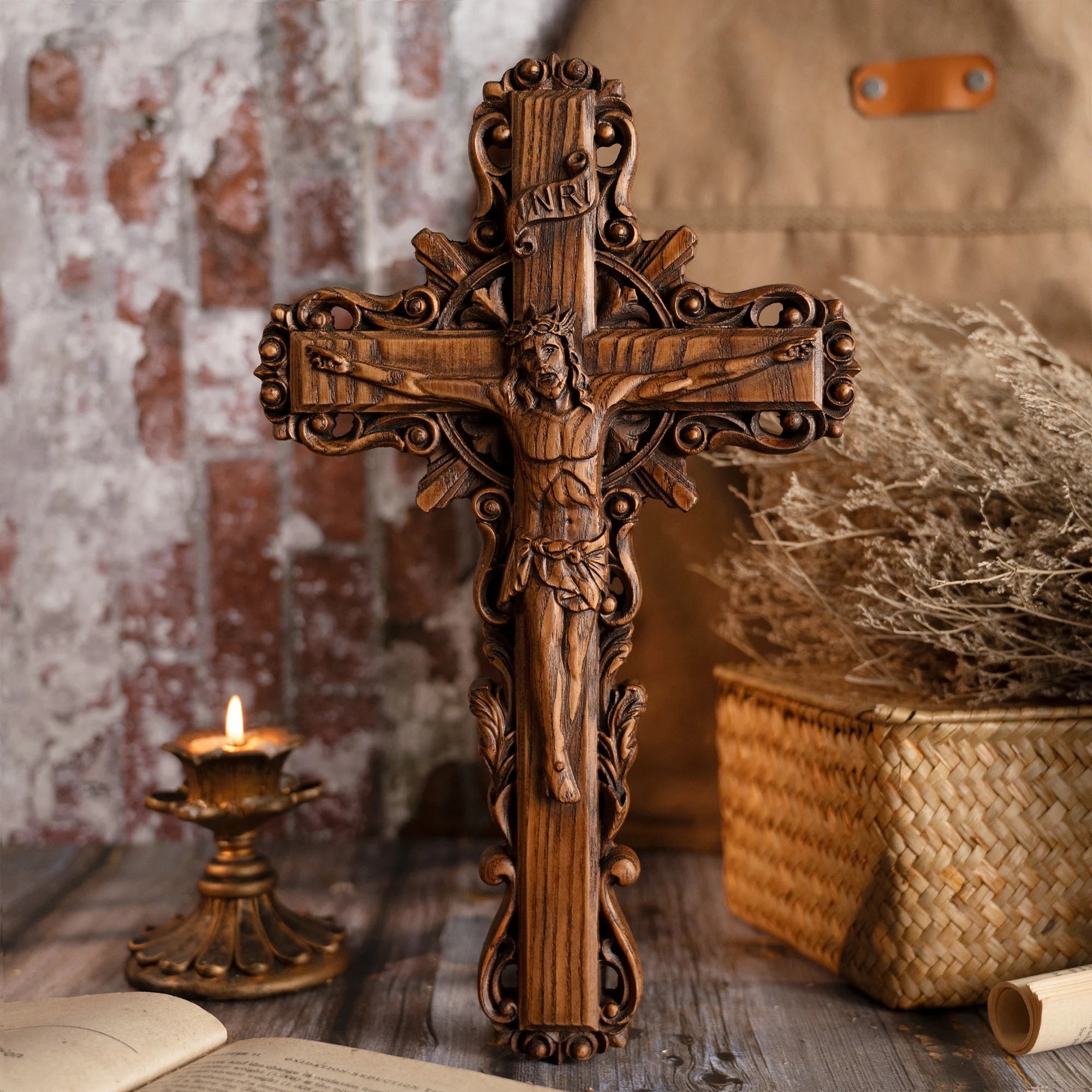 Jesus-Wooden-Cross-Crucifix-Christian-Cross-Jesus-Christ-Ornament
