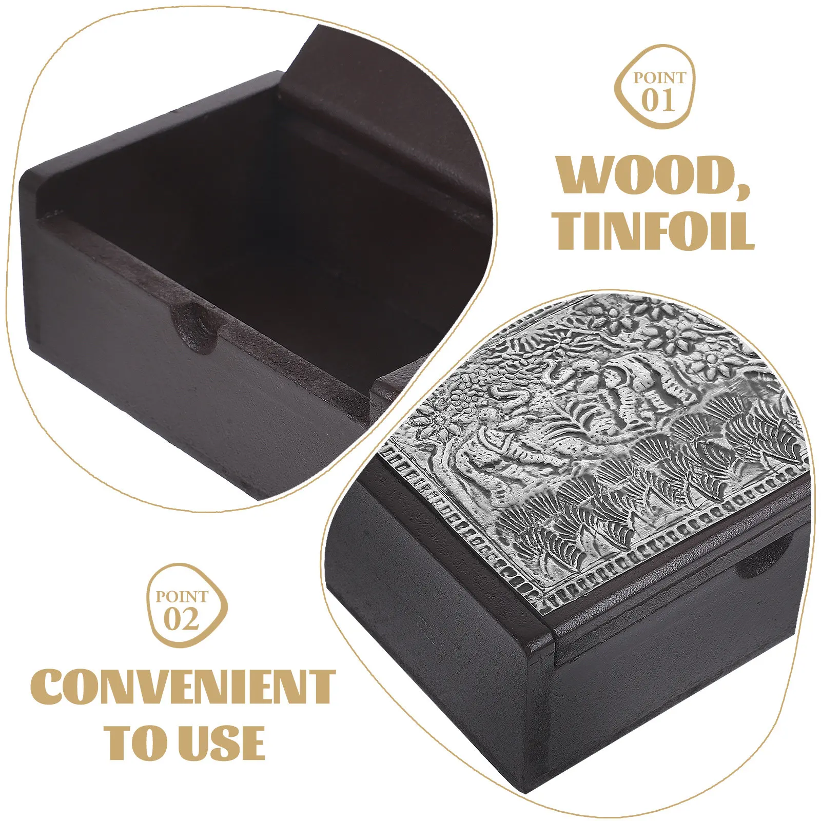 플립 뚜껑이 있는 나무 레시피 박스 카드 보관 케이스 레시피 카드용 다용도 정리함 명함 소형 경량 가정용