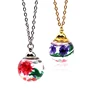 10PCS Preglued Screw Cap Glass Globe Pendant Necklaces With Rubber Seal Tiny Glass Globes Glass Vial Pendant Diy Finding 6
