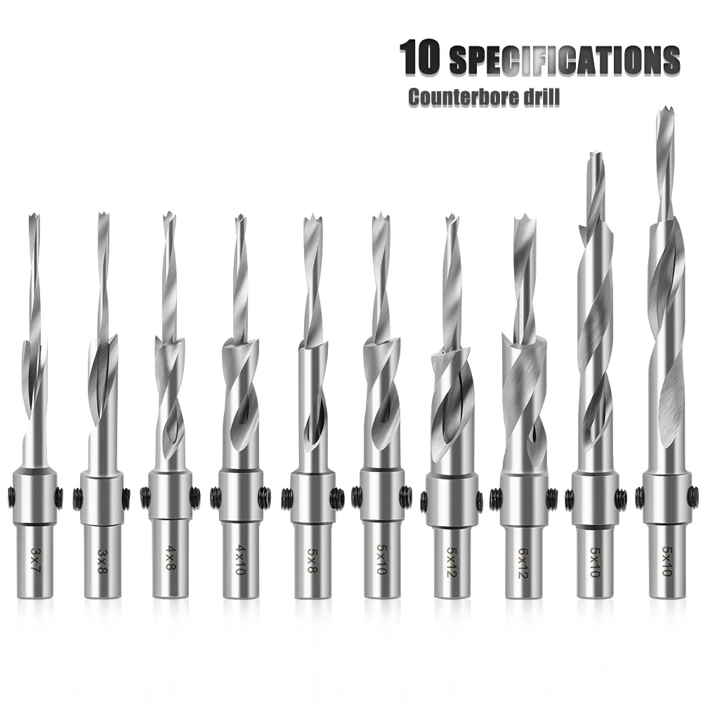 

1pcs Salad Seed Mother Flat Bottom Countersunk Head Step Two Steps Screw Pattern Take Double Hole Opener Bits