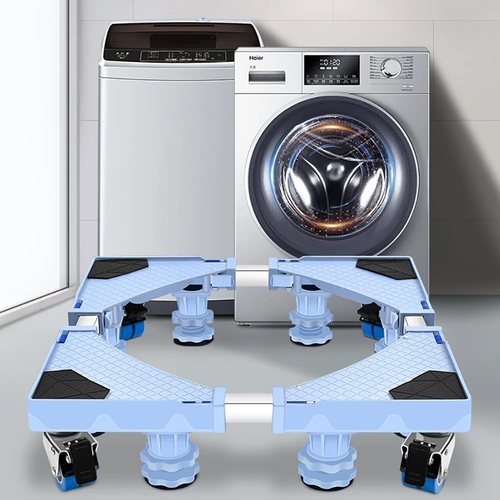 

Washing Machine Holder 8 Strong Feet 4 Wheel Mobile Stand with Brake Wheel Base Universal Mobile fridge stand Adjustable Base