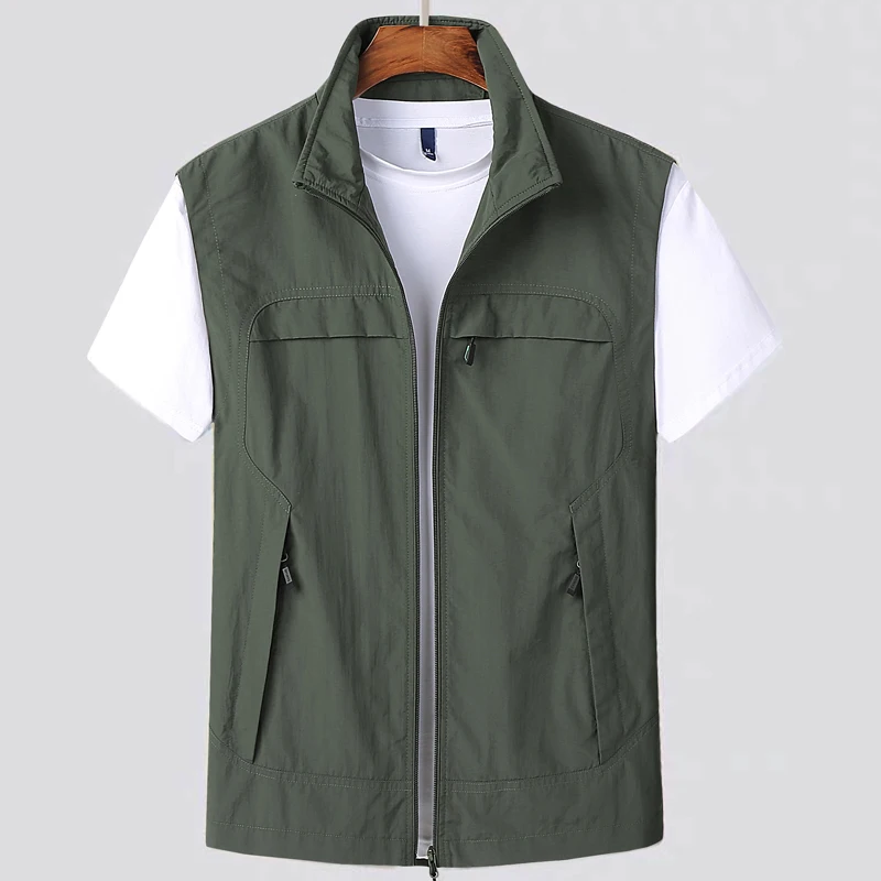 Men Casual Summer Sleeveless Vest Sportswear Multi Pocket Photograph fishing Tourist climbing Waistcoat fashionable vests sleeveless vests sleeveless vest