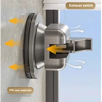 ชั้นวางของในห้องอาบน้ำรูปสามเหลี่ยมพร้อมตะขอ ติดตั้งด้วยถ้วยดูด ไม่ต้องเจาะผนัง ชั้นวางของในห้องน้ำอะลูมิเนียมสำหรับวางแชมพู สบู่ และของใช้ในครัว 5