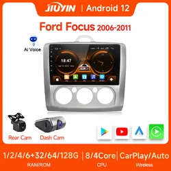 JIUYIN 9 inch 2din Radio Touchscreen for Ford focus 2 Car Stereo Apple Carplay Car Android Auto Wireless Multimedia with Frame