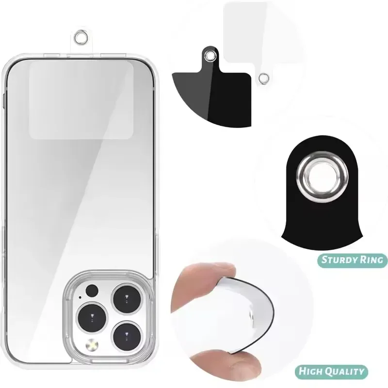 Universal Phone Tether Tab with Lanyard Connection - Durable Plastic Patch for Crossbody Straps and Accessories