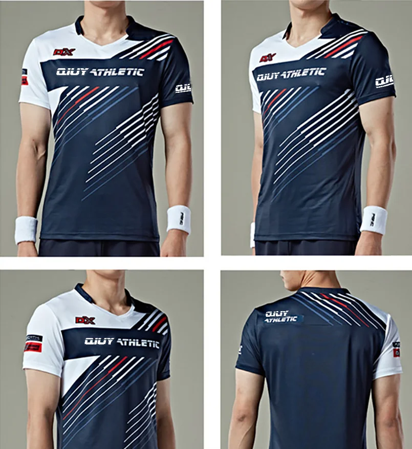 Short Sleeve T Shirt Sports Clothes South Korea's tennis suit men's and women's short-sleeved shirts quick dry golf badminton table tennis training clothes team
