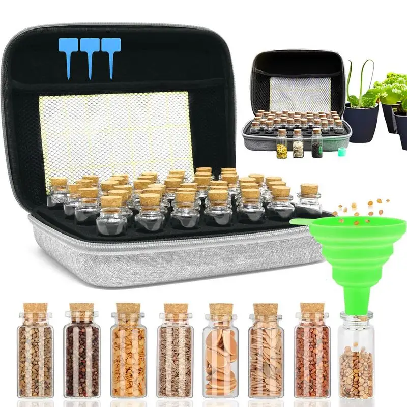 

Органайзер для хранения семян, портативный, 40 отделений, в бутылках