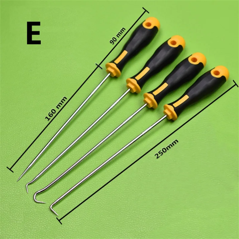 4Pcs Car Repair Tools Long Pick and Hook Gasket Puller Pick Tools Removing Car Oil Seal O-Ring Seal Auto Disassembly Accessories