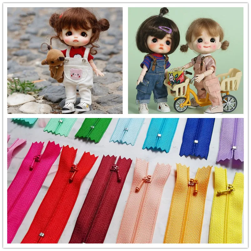 5Pcs710CmMiniDollClothingZippersforOB11DIYHandmadeDolls