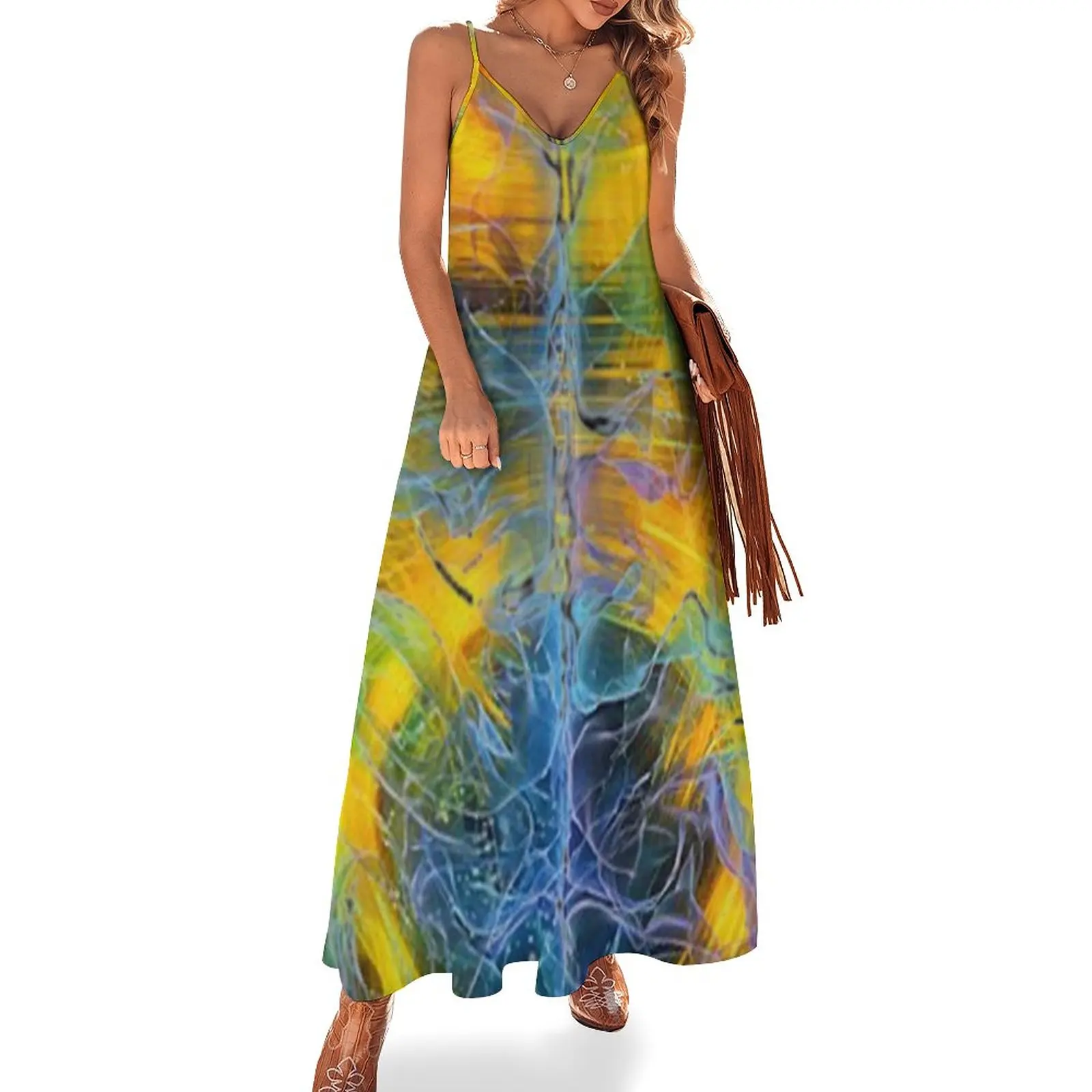 

Женское длинное платье без рукавов мозга, роскошное вечернее платье для выпускного вечера