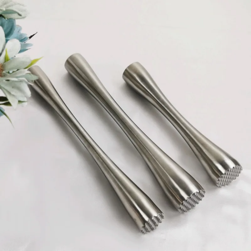 1/2Pc Stainless Steel Cocktail Muddler with Bar Mixing Spoon Long Drink Stirrer Bar Accessories cocktail stirrers,bar muddler