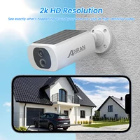 ANRAN 2K caméra solaire sans fil Surveillance extérieure batterie intégrée caméra Wifi détection humanoïde Flash alarme Vision nocturne 6