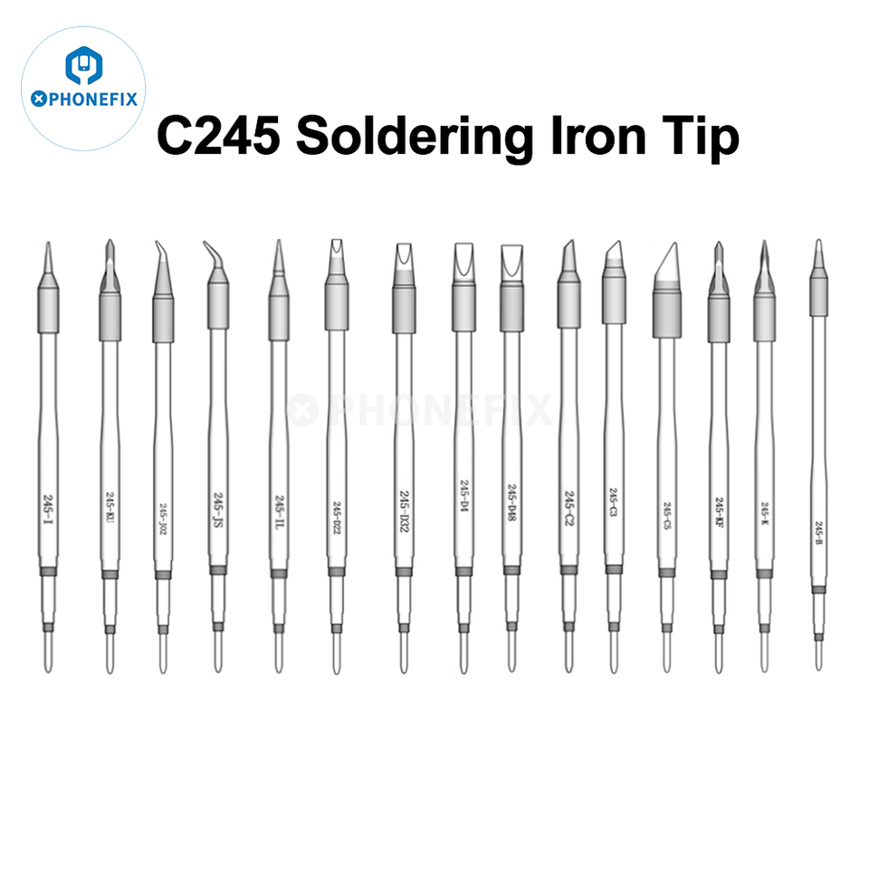 Universal C245 C470 Series Tips C245939/789/911/907 C245-KU /IL/J02/K/D22 C470-BC4/D4 Soldering Iron Tips for BGA Rework Station