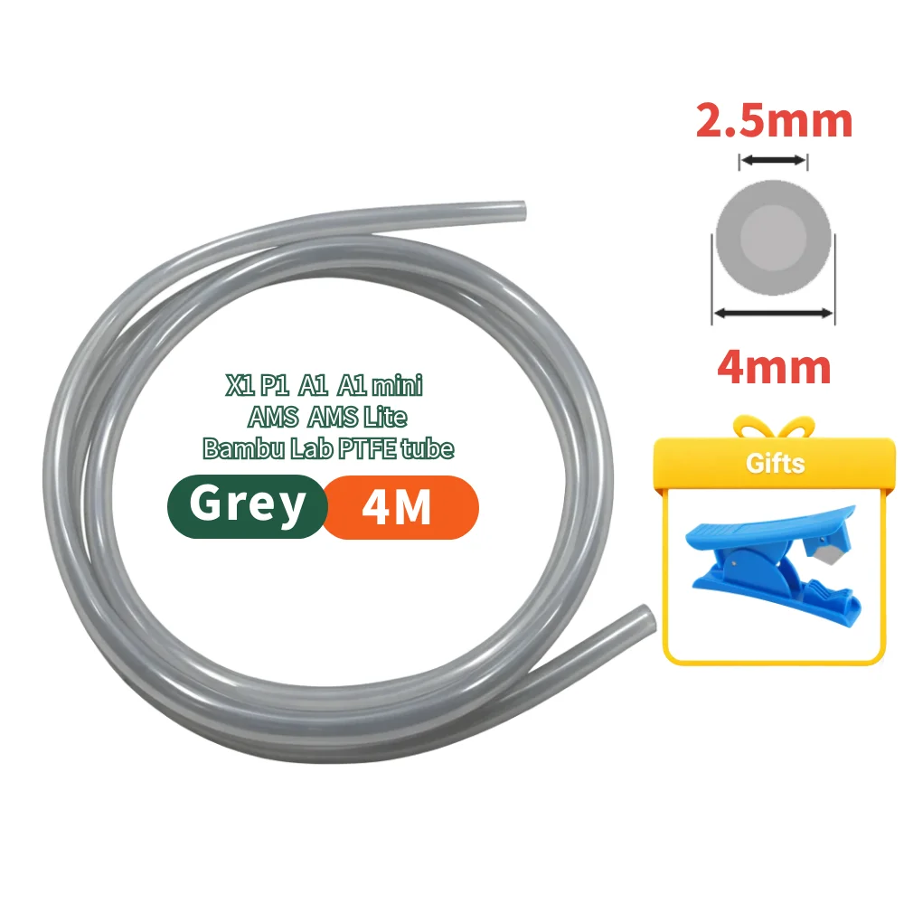 Premium PTFE Bowden Extruder Tube for 3D Printers - 1.75mm Filament