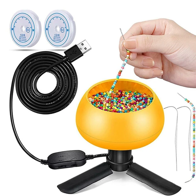 Electric Bead Spinner, Adjustable Speed Loader for DIY Jewelry, Seed Beads,  Waistbeads, Bracelets, Necklaces 