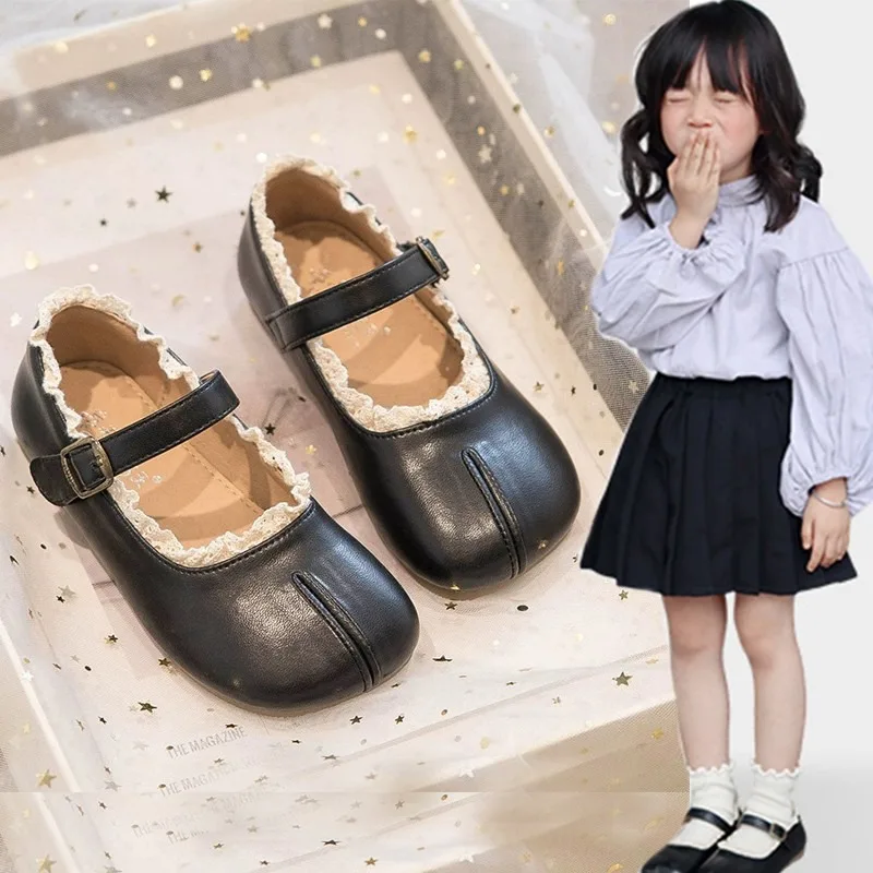 

Girls' Shoes, Children's Princess Small Leather Shoes, 2024 Spring and Autumn Styles, New Girls' Bean Soft Sole Single Shoes