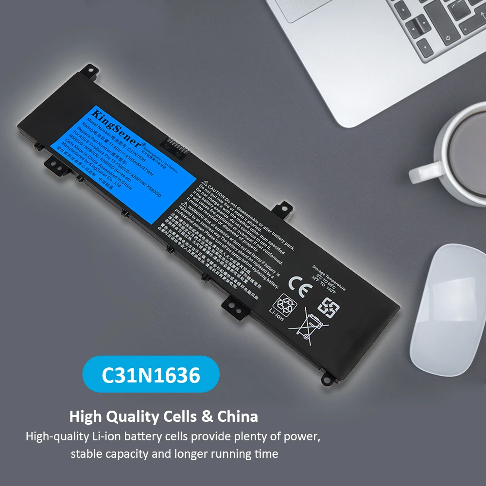 Kingsener C31n1636 Bateria do Portátil para Asus N580vn N580vd Nx580v X580v X580vn Nx580vd7300 Nx580vd7700 Series Ferramentas Gratuitas - Imagem 2