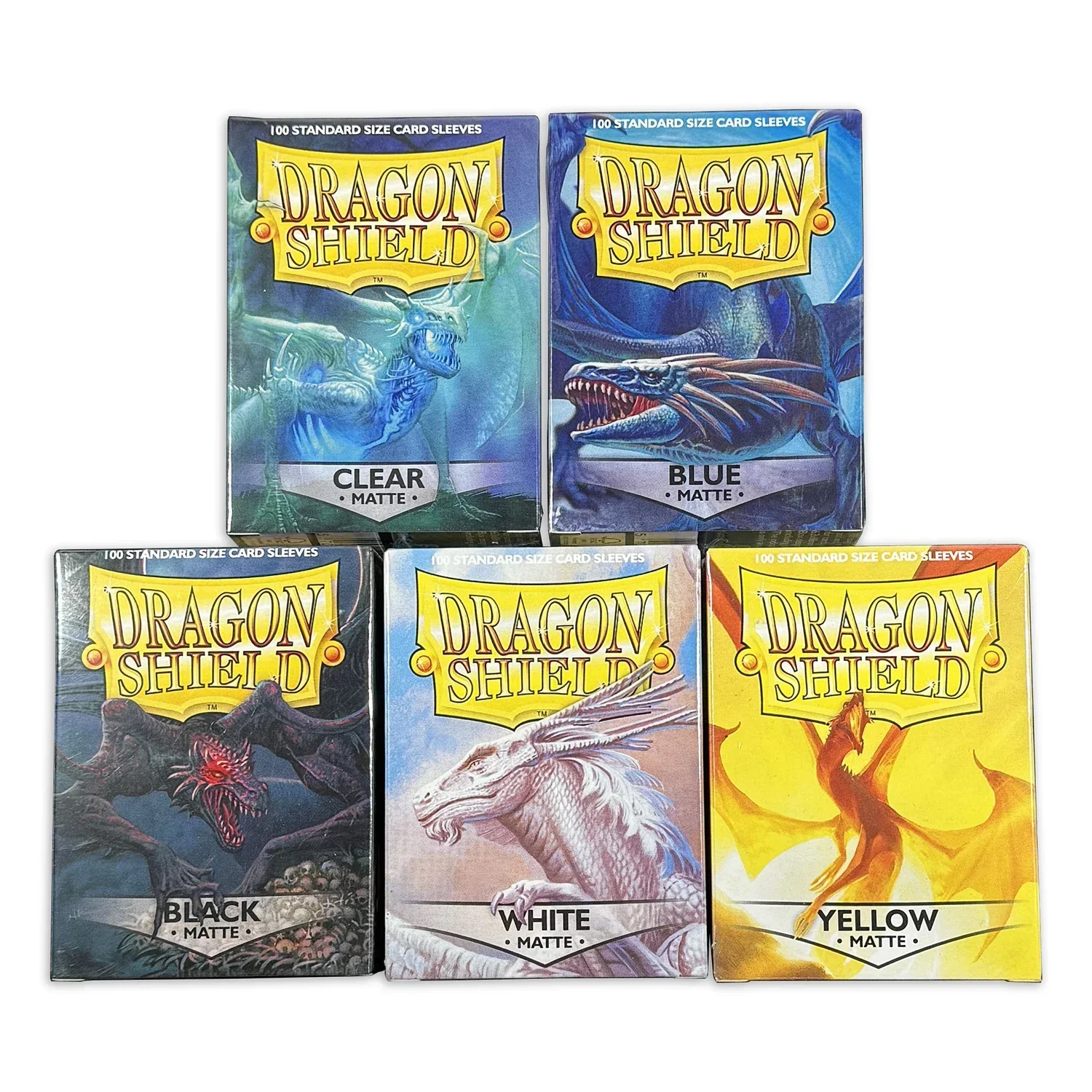 100Ct Dragon Shield Matte Clear Tcg Manicotti Di Dimensioni Standard Pokemon Cards Protector Mtg/Ptcg Cover 66X91Mm