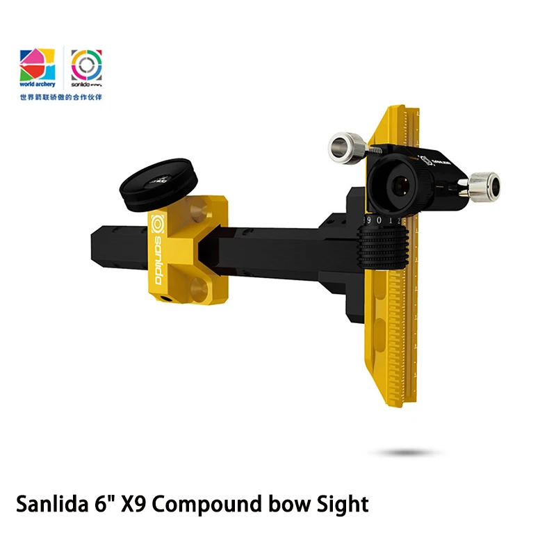 

Sanlida Archery X9 Compound Sight 6" Carbon Bar Easy Adjustment Bow Accessories Target Archery