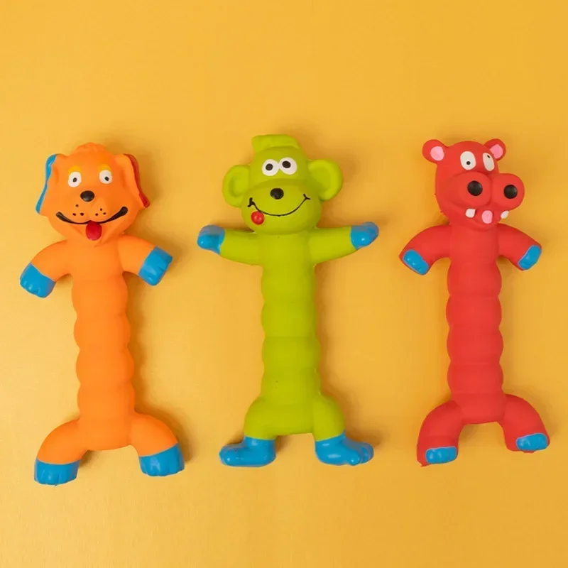 Cute Animal Shape Rubber Squeaky Dog Cat Toy