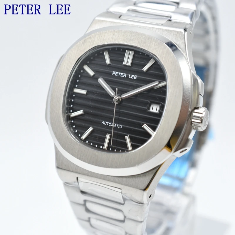 2022 Luxury Brand PETER LEE Watch 42MM Men Automatic Mechanical Male Watch Stainless Steel Auto Date Mens Wrist Watches Gift