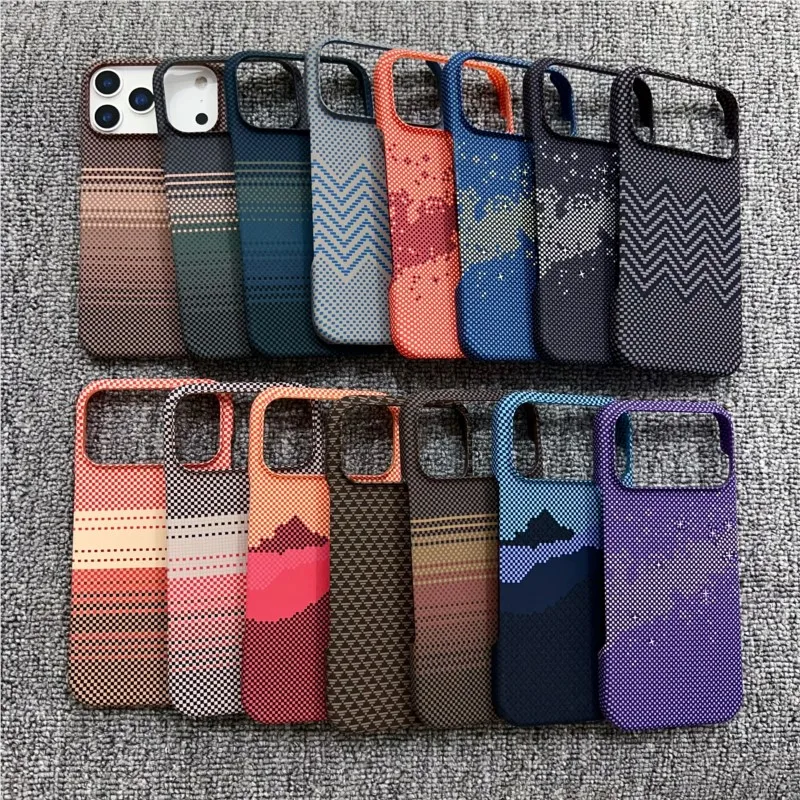 Carbon Fiber Kevlar Pattern Shockproof Ultra Thin MagSafe-Compatible Case
