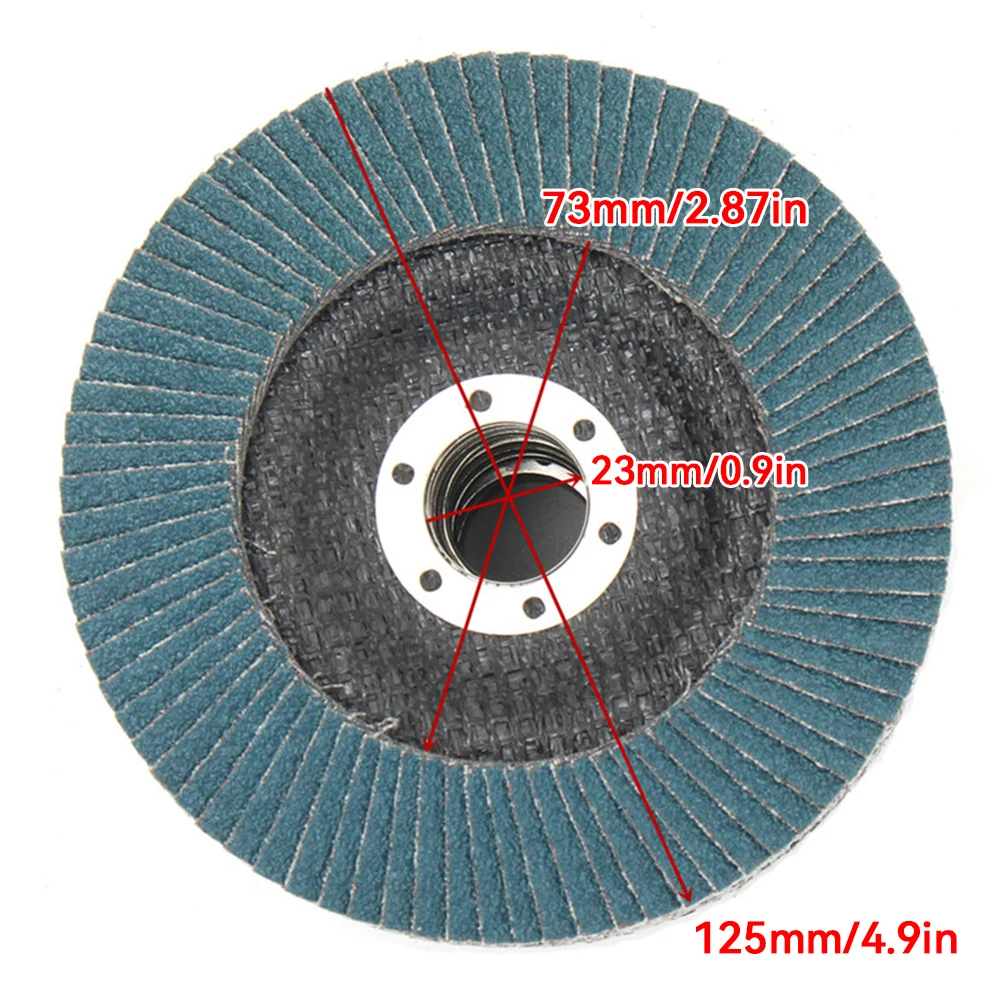 금속 연마기 샌딩 디스크, 플랩 디스크, 125mm 앵글, 40, 60, 80/120 그라인딩 휠, 제거 연마 도구, 10 개