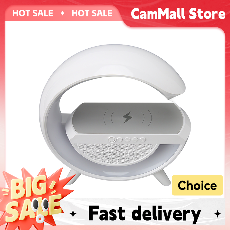 Night Light Bluetooth Speaker Slip Resistant V5.2 Bluetooth Speaker 15W Fast Charging Dimmable Light 1200mAh HIFI for Bedside