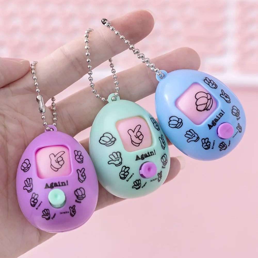 Finger-Guessing Game Rock Paper Egg Stone Scissors Play Toy Key Chain 1pcs finger fighting game