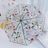 Transparent Snoopy Umbrella Men's Three-fold Umbrella Full Automatic Internet Celebrity Straight Handle Umbrella Cute Folding Ch 4