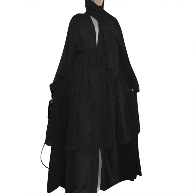 Abaya Open Muslim Dubai Women 2023 Moroccan Kaftan Cardigan Chiffon Long Dresses Kimono Femme Caftan Islam Clothing Robe Turkey