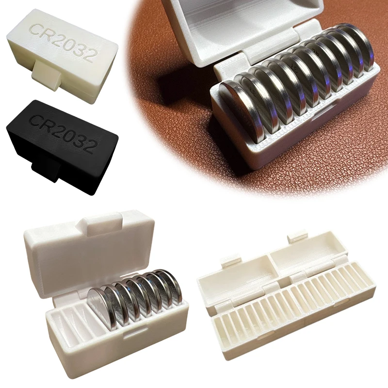 CR2032 배터리 보관 상자 소형 전자제품용 10/20홀 휴대용 보호 홀더로 손실 방지