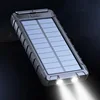 100000mAh Large Capacity New Solar Portable Power Bank Outdoor Compass External Battery Flashlight For Xiaomi iPhone Samsung 5