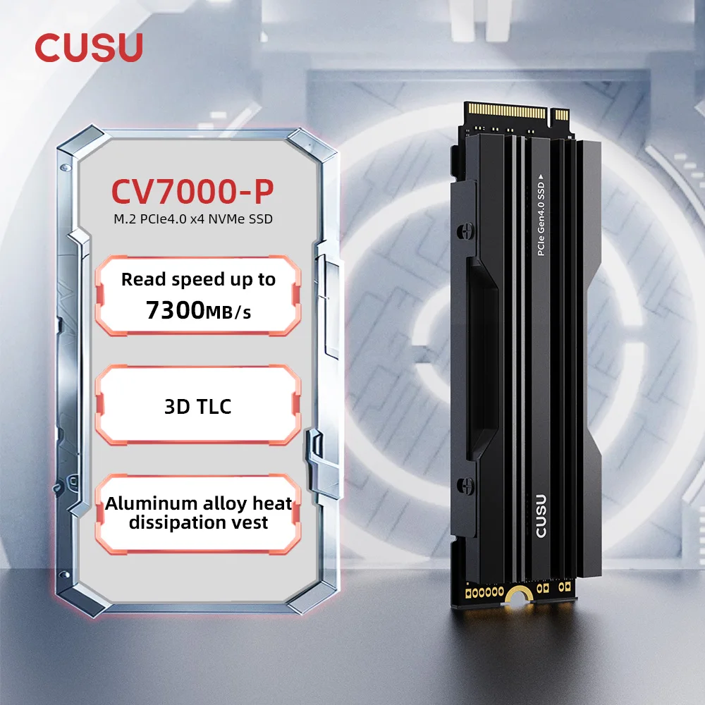 CUSU SSD M2 1TB 2TB 4TB 하드 드라이브 NVMe SSD M.2 PCIe4.0 2280 솔리드 스테이트 디스크 (PS5, PC, 노트북용)