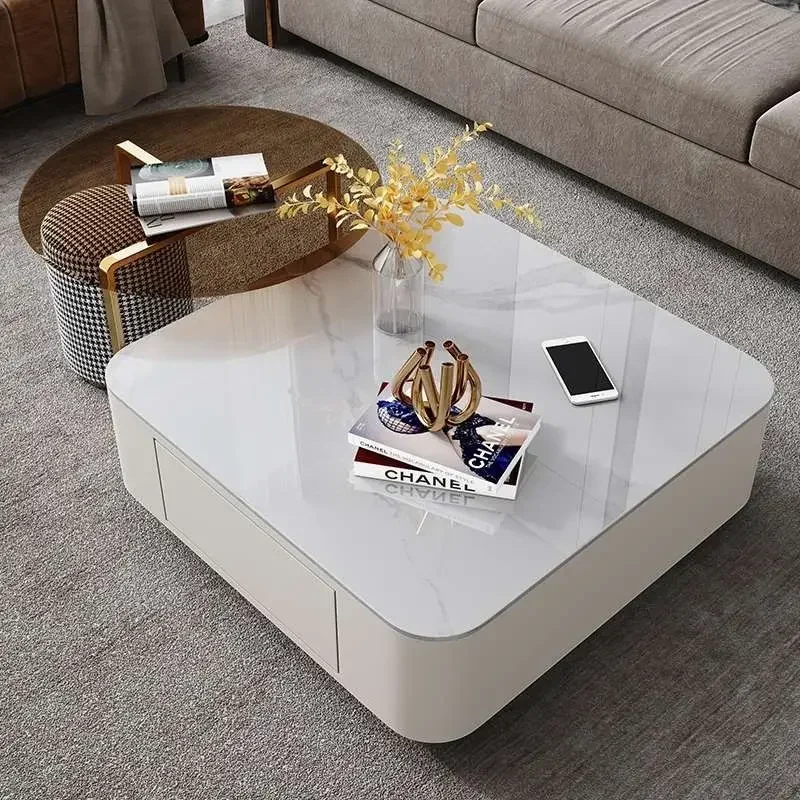 

Stone Plate Size Coffee Table Combination Simple Small Apartment Home Living Room Modern Storage Creative Height Tea Table