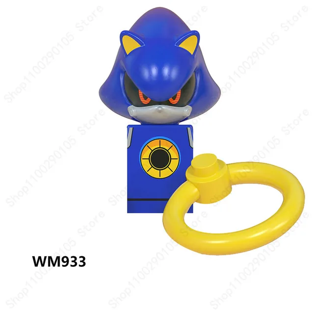 Mini Action Figure Building Block Sonic Teirusu Silver Nakkurusu Shadow Eggman Blaze Storm Knuckles KF6123 LG1001 WM6086 Bricks 933